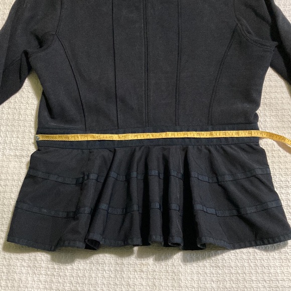 Lululemon Special Edition Hiver 2013 Ruffled Up Black Scuba Zip Hoodie Size 10 - Picture 16 of 16